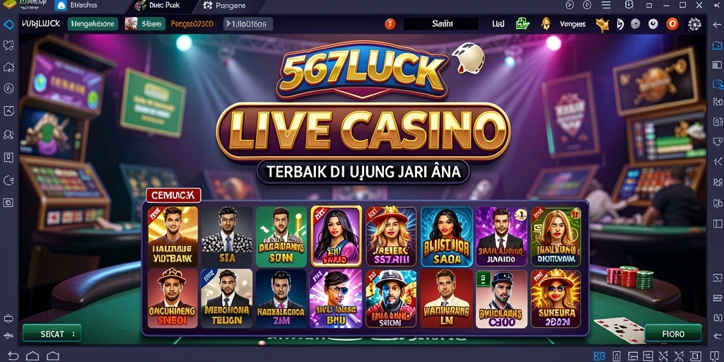 Tampilan gameplay langsung di 567LUCK yang mengasyikkan dan interaktif.