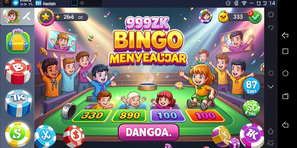 Gambaran gameplay seru dalam permainan Bingo 999ZK.