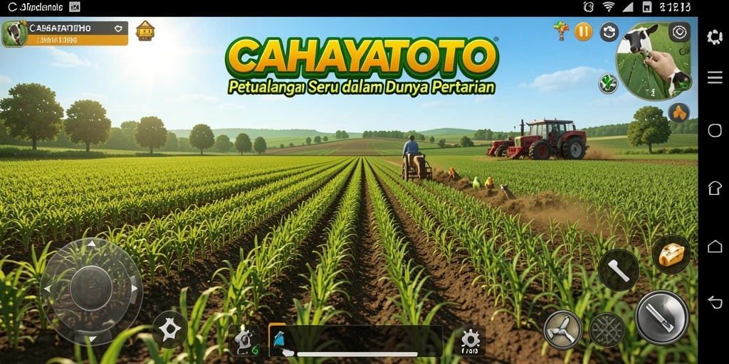 Screenshot gameplay menampilkan aktivitas pertanian yang seru