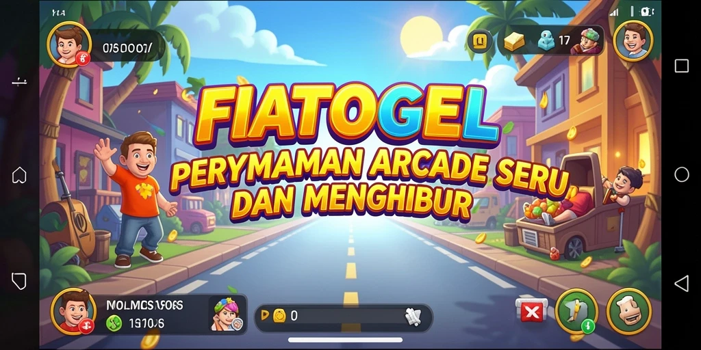 Tampilan gameplay FIATOGEL yang seru dan penuh warna.