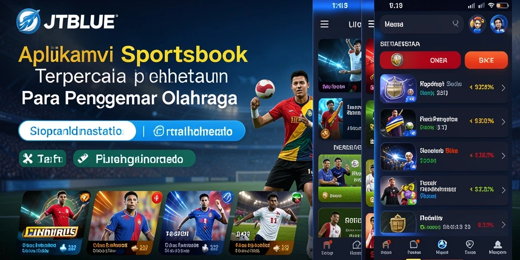 Tampilan gameplay aplikasi JTBLUE saat melakukan taruhan olahraga.