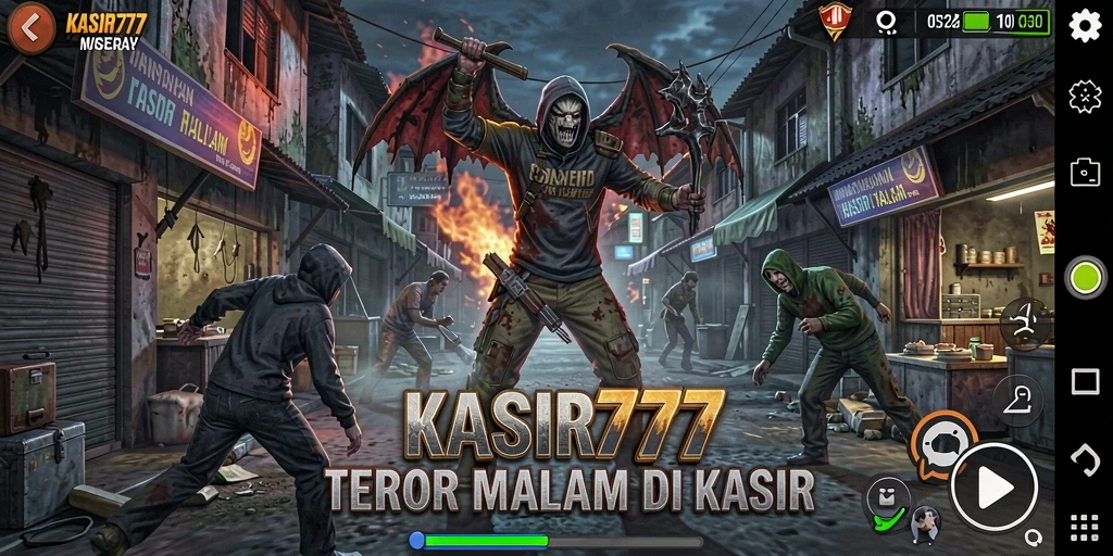 Screenshot gameplay KASIR777 menampilkan suasana mencekam yang menggugah rasa takut.