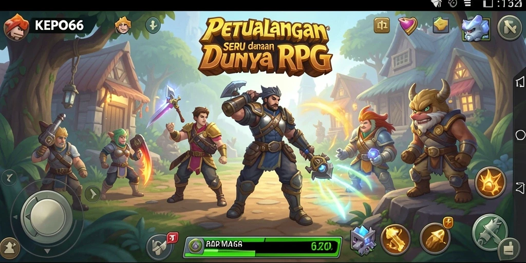 Tampilan utama KEPO66 menampilkan aksi RPG yang menegangkan.