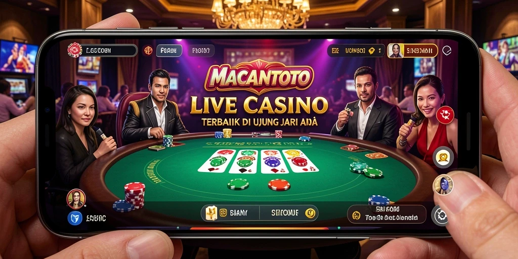 Screenshot menampilkan gameplay Live Casino yang seru dan interaktif.