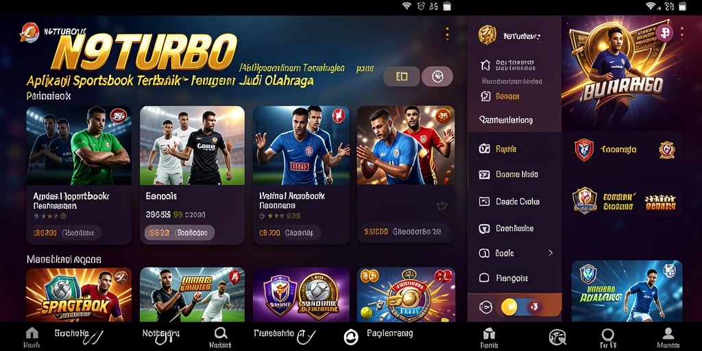 Tampilan gameplay N9TURBO dengan antarmuka sportsbook yang menarik.
