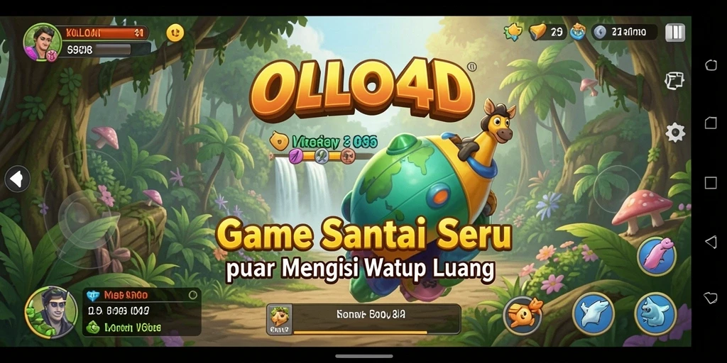 Tampilan gameplay menarik dan penuh warna dari OLLO4D.