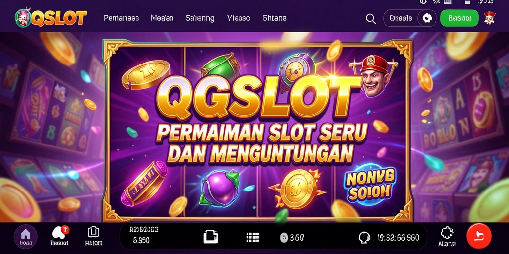Tampilan gameplay QQSLOT yang menarik dan penuh warna.