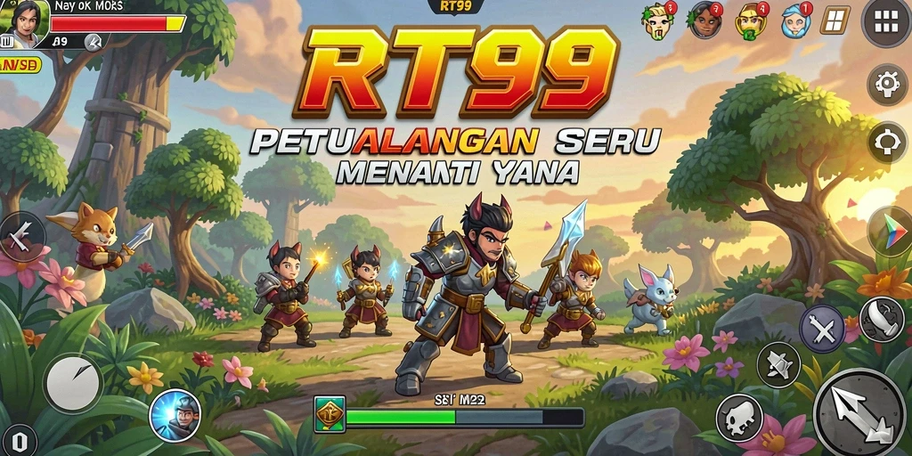 Tampilan gameplay petualangan seru di RT99 dengan grafis yang mengagumkan.