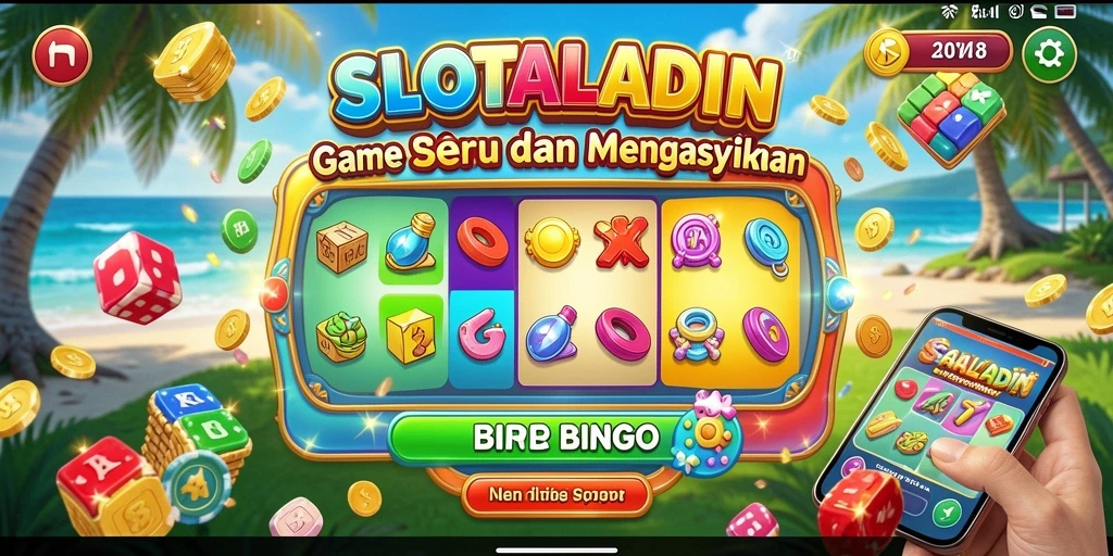 Screenshot utama SLOTALADIN menampilkan gameplay Bingo yang seru.