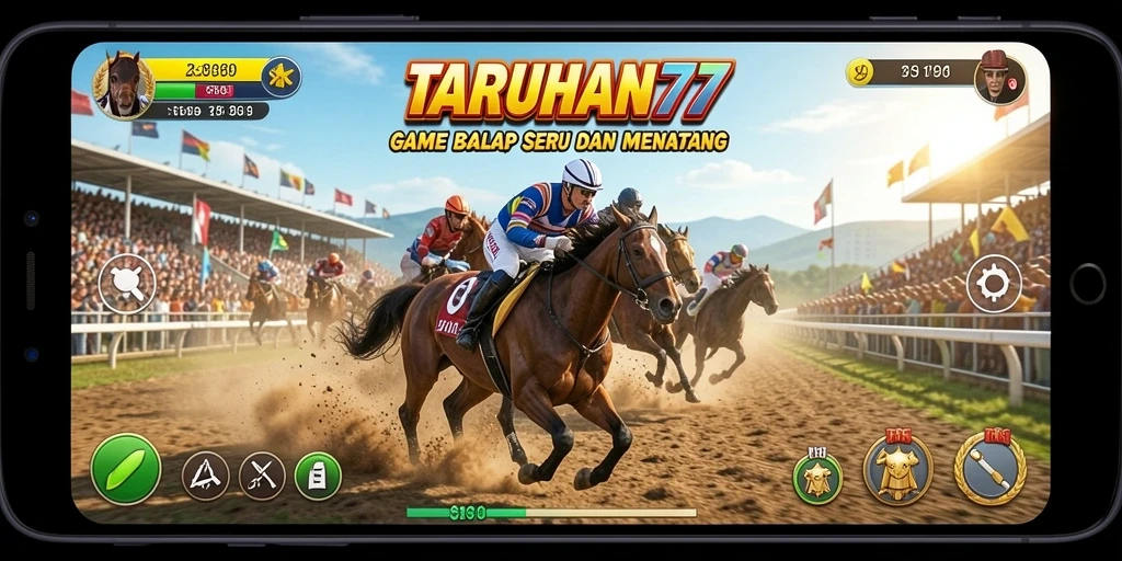 Tampilan menegangkan saat balapan di TARUHAN77 dengan mobil yang cepat.