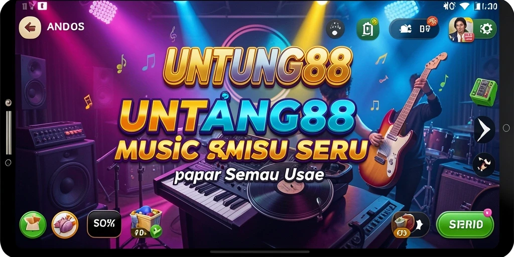 Tangkapan layar UNTUNG88 menampilkan pengalaman permainan musik yang seru.