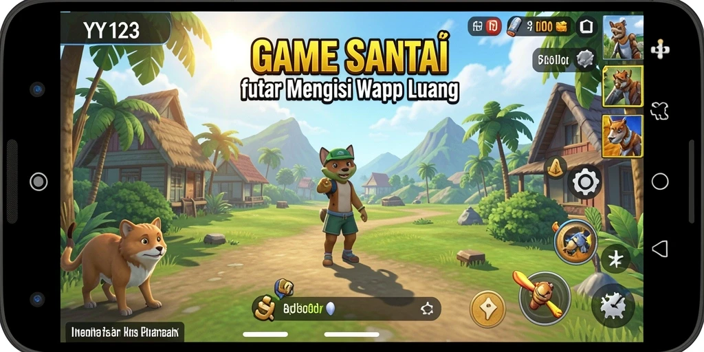 Tangkapan layar utama YY123 menampilkan gameplay yang menarik dan penuh warna.